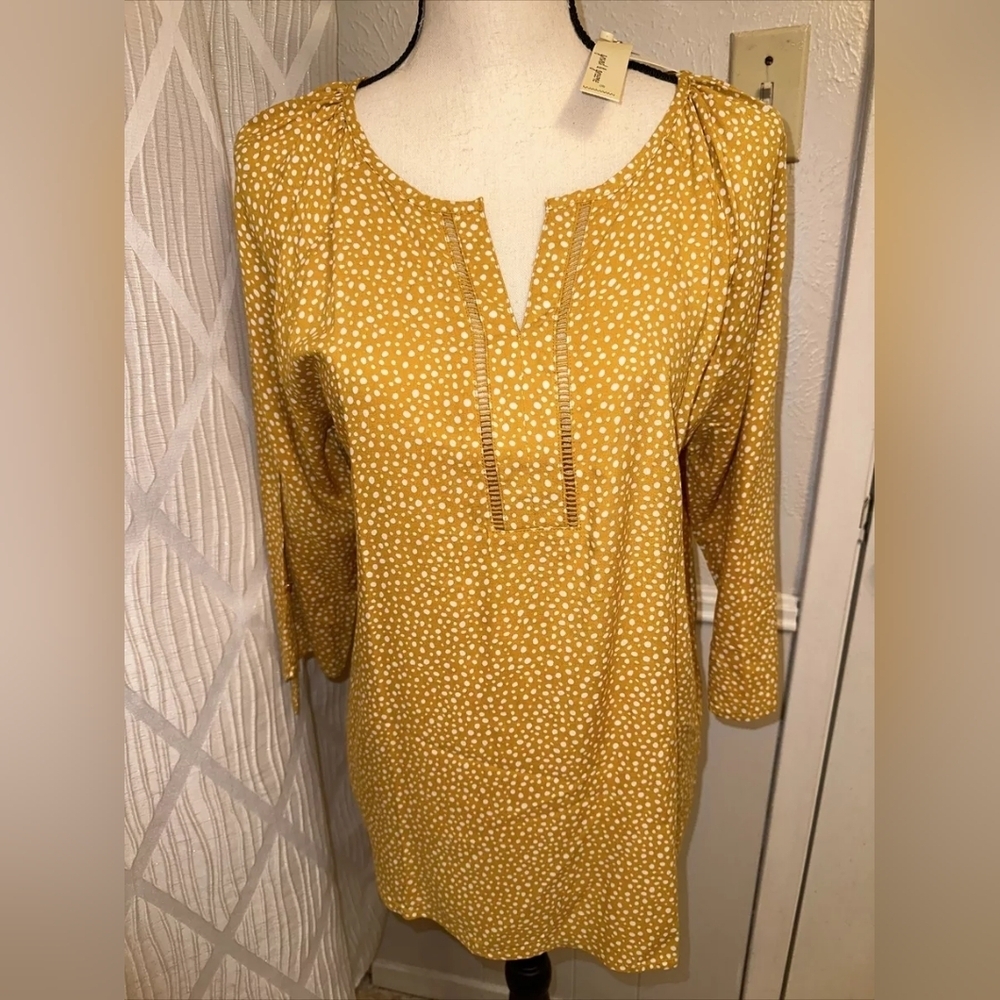 Multicolored Bishop Sleeve Relaxed Blouse